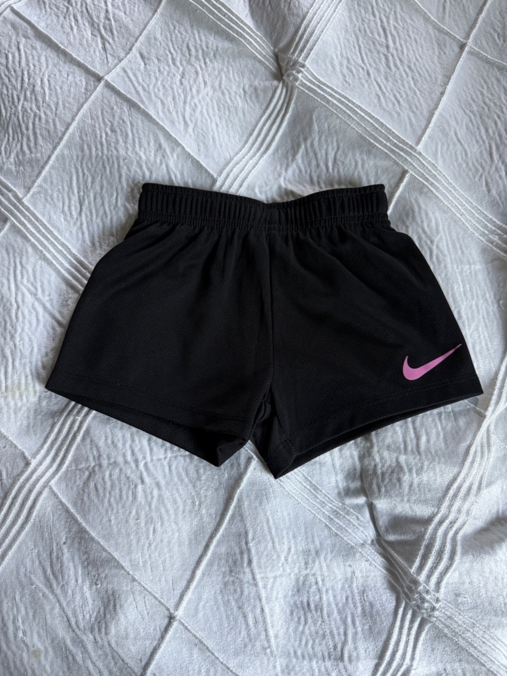 Nike Black Athletic Shorts with Pink Swoosh- Size 3/4 years